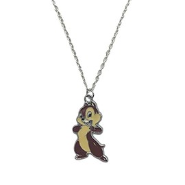 Dale and Chip Chipmunk Cartoon Character Figure Charm Pendant Necklace