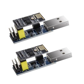 VGOL ESP8266 ESP-01 ESP01S Serial Wireless Transceiver WiFi Module Board & USB CH340C Chip Converter Adapter Kit x2