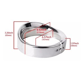 SKTYANTS - Anillo de 7 pulgadas para motocicleta 12-14 FLD 94-14 FLHR 86-14-FLST (cromo)