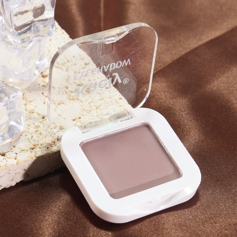 Kaely Eyeshadow, compact, single, matte, monochromatic, mauve-gray, for mature women,