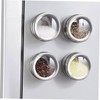 KICHOUSE Modern 6pcs Stainless Steel Spice Tin Magnetic Salt Pepper