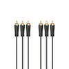 Hama 1.5m 3 RCA Male to 3 RCA Male Gold