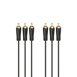 Hama 1.5m 3 RCA Male to 3 RCA Male Gold Plated Audio Video Cable