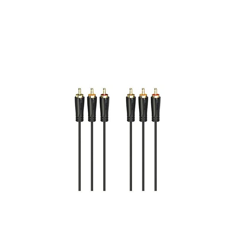 Hama 1.5m 3 RCA Male to 3 RCA Male Gold