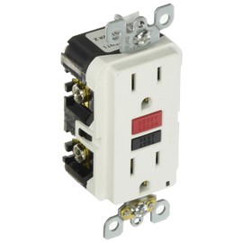 Leviton R72-GFNT1-0RW 15 Amp White SmartlockPro Self-Test GFCI Co. TV207149 15A WHT DPLX Receptacle, No Size, No Color