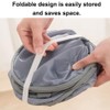 Grey, Durable Folding Laundry Baskets, Collapsible Mesh Pop Up Hamper