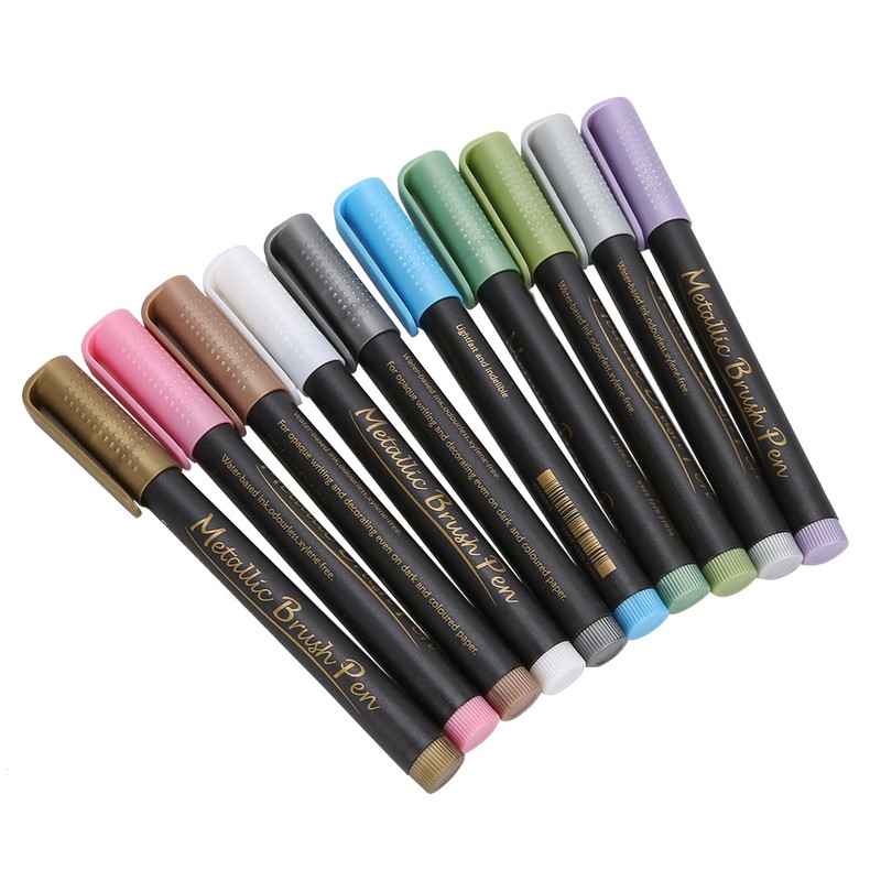 10pcs Paint Marker Metal Soft Head Water Based Marker DIY