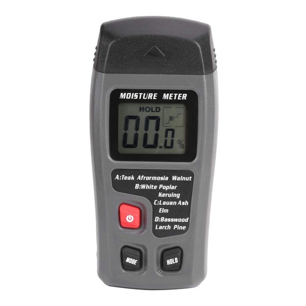 Wood Moisture Meter, Digital LCD Handhold Wood Moisture Meter Damp Detector Hygrometer Tester Sensor for Wood and Building Material Dampness Inspection
