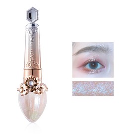 3 Colors Liquid Eyeshadow, Tear Bag Makeup, Eyeshadow, 5ml Long Lasting, Liquid Eyeshadow - 02# Moon Shadow Tulle (Interference Micro Glitter)