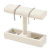 Papten J00301 Watch Stand, For 2 Pieces, Microfiber, Luxury, Stylish,