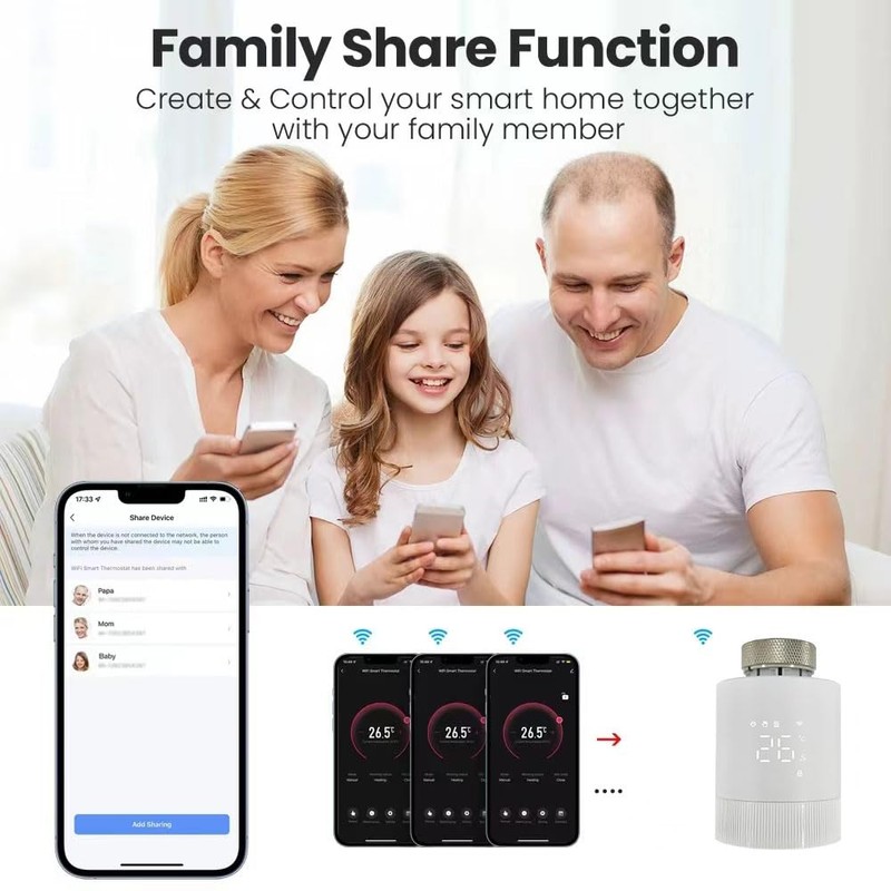 RKHK TR-M3Z-WIFI Temperature Control Valve WiFi Add-on Compatible with Alexa,