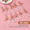MECCANIXITY Initial Letter Keychain, Cute Tassel Butterfly Keychain Alphabet P