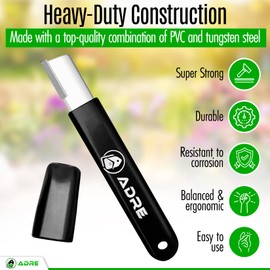 Adre Garden Tool Blade Sharpener – Professional Carbide Knife Sharpener for Gardening Tools, Pruning Shears, Scissors – Tungsten Sharpener with Carabiner Lock – Pocket-Sized Garden Tool Sharpener