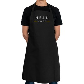 Stickerscape Head chef apron (Adult) - Black XL apron