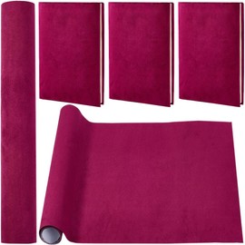 CRASPIRE 130 x 30cm Suede Book Cloth Violet Red for Books Binding Fabric Surface Paper Backed Bookcover Books Album Scrapbooking Archival DIY Covering Protector Bookcloth Bookbinding Supplies