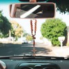 Car Rearview Mirror Rosary Decade Crucifix Ornament - Made in