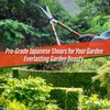 SUIZAN Hedge Shears 22.6" - Professional Japanese Garden Clippers for