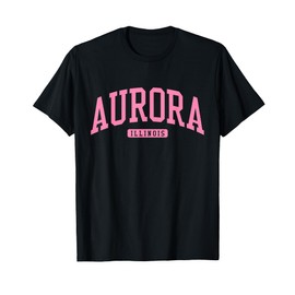 Aurora Illinois IL College University Style Navy T-Shirt