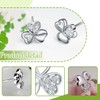 CPJJ Earrings 925 Silver for Women - Clover & Heart