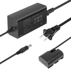 Tengdaxing ACK-E6 Continuous Power Adapter LP-E6/E6N Dummy Battery for Canon EOS 5Ds 5Ds R, 5D Mark II III IV, 6D, 6D Mark II,7D, 7D Mark II, 60D, 60Da, 70D, 80D, 90D, R, R5, R6 R6 Mark II, R7 Cameras