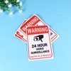 NUOBESTY 24 Hour Video Surveillance Sign Decal,Business Camera Alarm System