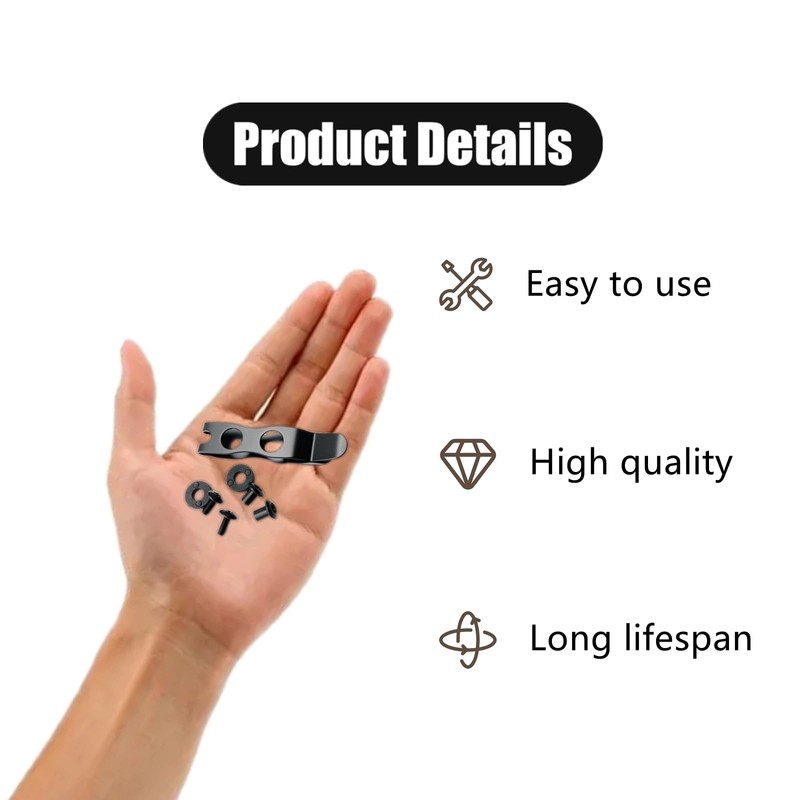 2 Set Kydex Belt Clip Professional Metal Knife Sheath Clip