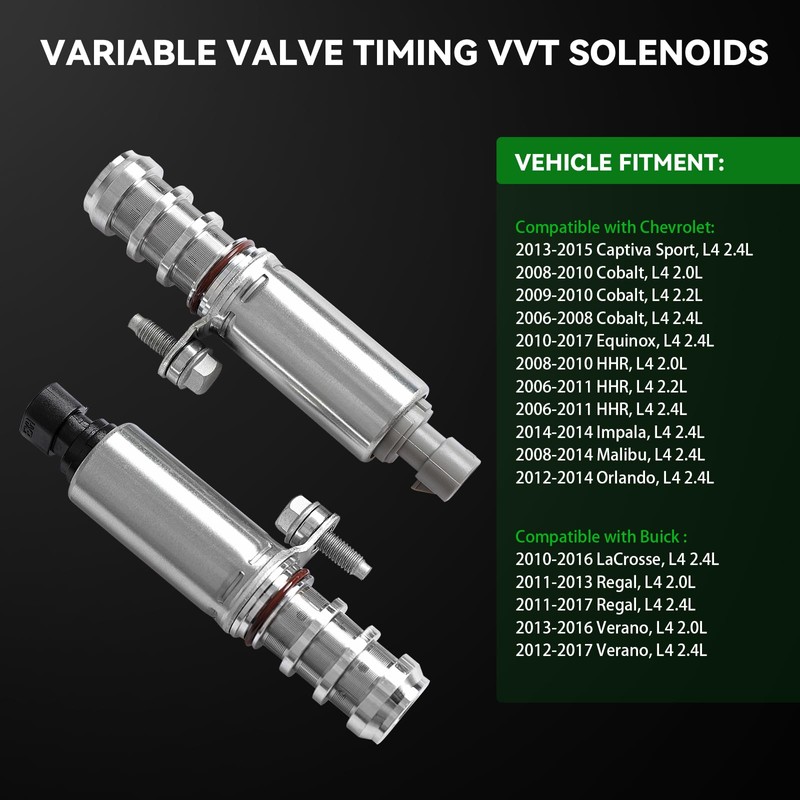 Intake & Exhaust Camshaft Position Actuator VVT Solenoid Valve Kit