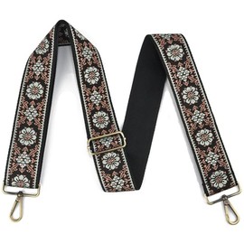 LVYOUME Purse Strap Belts Brushed Brass Hardware 2" Wide Replacement Crossbody Straps Adjustable Shoulder Strap Extra Long Bag Strap for Crossbody Handbags