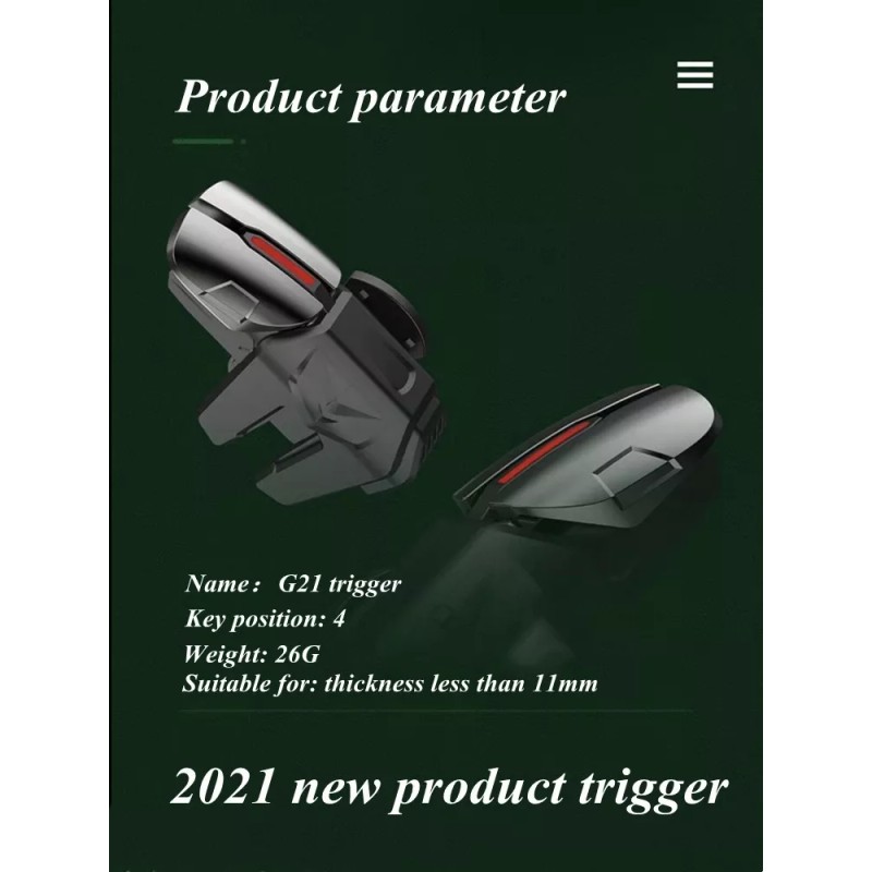 Trigger Gamepad G21 Trigger Gatillos De Mando Disparador L1 Y