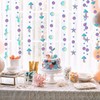 AINIUNIU 52 Ft Iridescent Mermaid Garland with Jellyfish Seashell Starfish