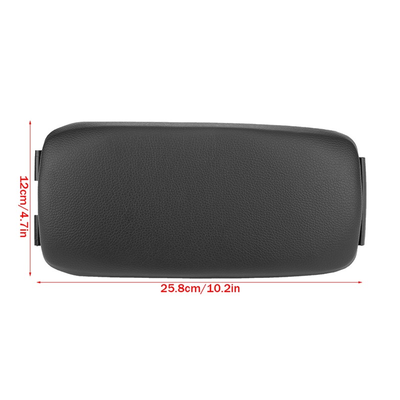 Car Black Leather Center Console Armrest Lid Cover for A3