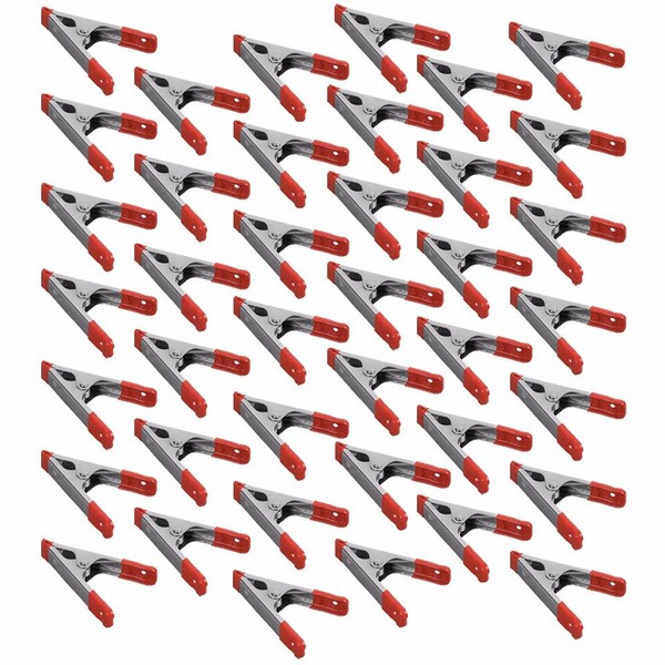 Wideskall 4" inch Metal Spring Clamps w/ Red PVC Coated