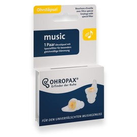 OHROPAX 20144 OHROPAX Music Ear Plugs for Concerts, Festivals, Music, Disco and Party, Pure Sound with Effective Sound Insulation