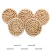 Rattan Chest of Drawers Cabinet Knobs, 5pcs Rattan Furniture Knobs,