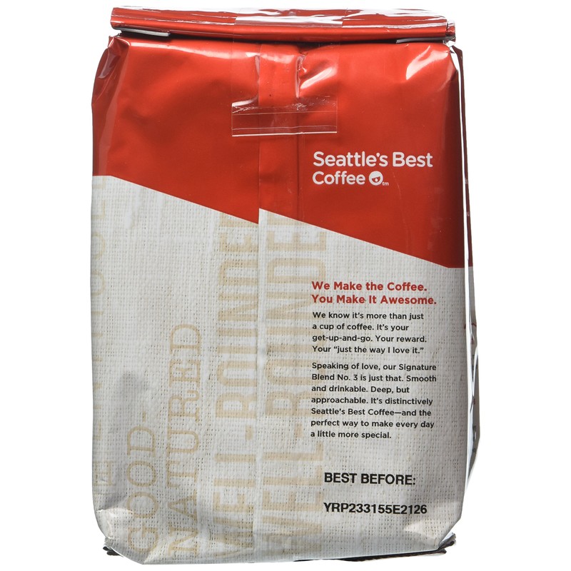 Seattle's Best Decaf Ground Coffee, Portside Blend, 12 oz. (Pack