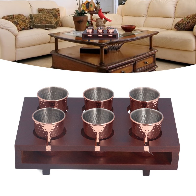 6pcs 100ml Copper Plated Moscow Mule Mug Stainless Steel Cocktail