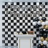 4 Pack Black White Checkered Party Decoration Set, 2 Pack