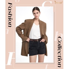 JASGOOD Women's Coffee Pu Leather Belt for Jeans Pants Gold Buckle Lady Casual Dress Waist Belt (Coffee,Fit Waist Size 26-30inch)