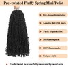 Yanky twist crochet hair 16 Inch 10Pack(20stands/Pack) Natural Black Pre-Twisted
