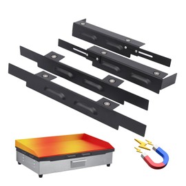 Garveetech Magnetic Wind Guards for 8” Blackstone Griddle, Stainless Steel Wind Screen Protect Flame Hold Heat, Magnetic Wind Shield, Blackstone Griddle for Cooking, Camping, Black