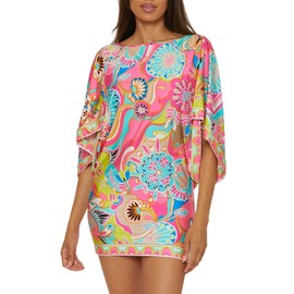 Trina Turk Women's Standard Venus Casablanca Swim Dress, Casual, Beach Cover Ups, Multicolor
