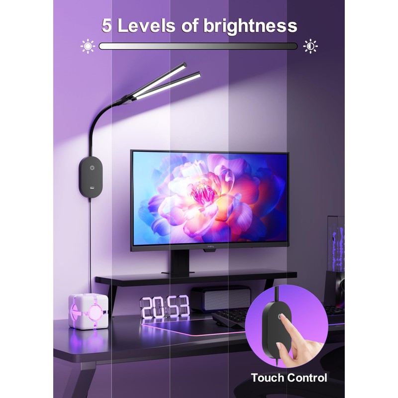 LED Wall Mounted Reading Light for Bed, 2 Heads Ultra