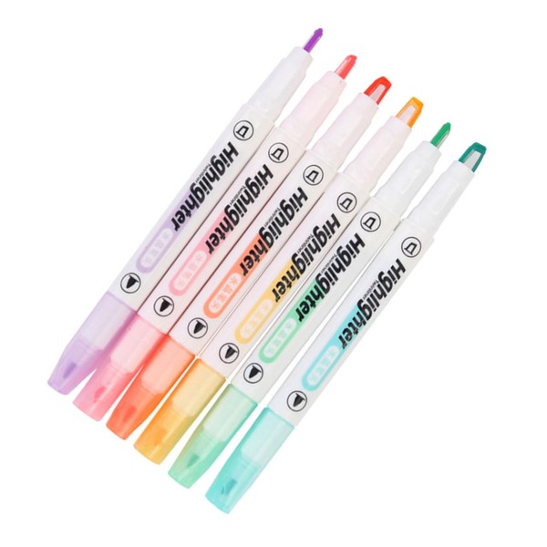 Operitacx 6 Highlighters Pastel Highlighter Chisel Tip Highlighter Gel Highlighter
