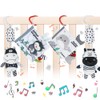 Baby Hanging Prams Toy with Rattle and Wind Chime, Black