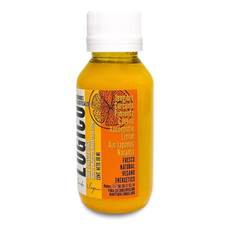 Shots Inmunológicos Cold Pressed Jengibre, Cúrcuma (14 Pack)