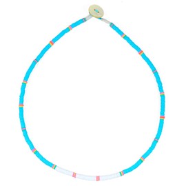 C·QUAN CHI Women Heishi Beach Necklace Beads Statement Necklace Colourful Charm Necklace