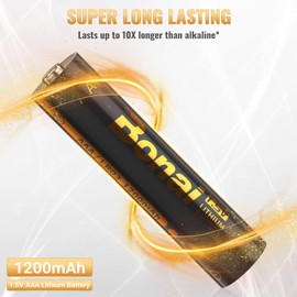 BONAI Lithium Batteries AAA AA, 1.5V Longest Lasting- Ultimate Power for High Drain Devices, Non-Rechargeable