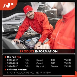 A-Premium Air Conditioner AC Compressor with Clutch Compatible with Hyundai Genesis 3.8L 2014-2016, Genesis G80 3.8L 2017, G90 3.3L 2017-2019