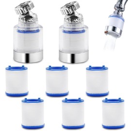 Bathroom Faucet Filter,Sonku Bathroom Sink Filter Universal 360° Rotating Faucet Water Filter for Home Bathroom & Kitchen (2 Pack)