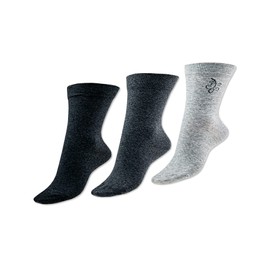 Vitopia Women's Health Socks Extra Wide Shaft Vein Friendly, 2 x 3 grey tones